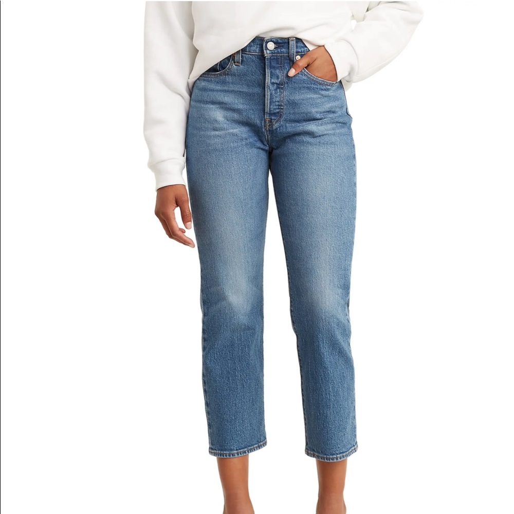 Levi’s Wedgie High Waist Crop Straight Leg Jeans